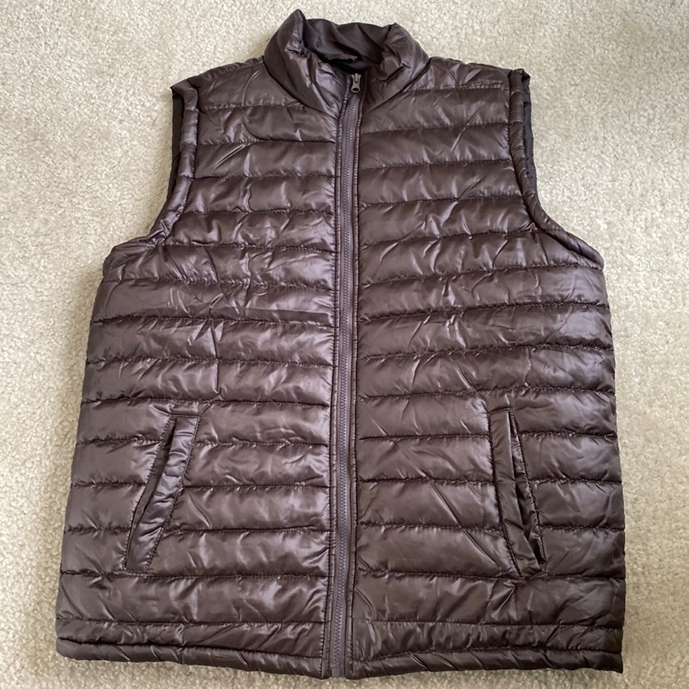 Men's Brown Quilted Vest
